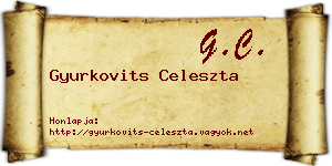 Gyurkovits Celeszta névjegykártya